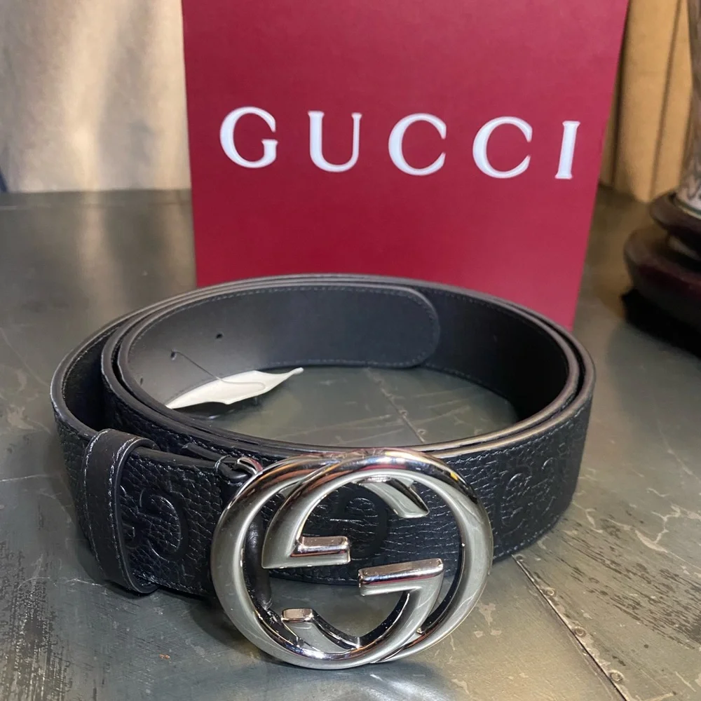 Gucci Black Belt Bag with Iconic GG Logo